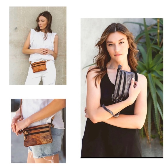 NWT Bed Stu Leather Viana Crossbody Belt Bag Wristlet Tonic Breeze MSRP $180 - Picture 16 of 16